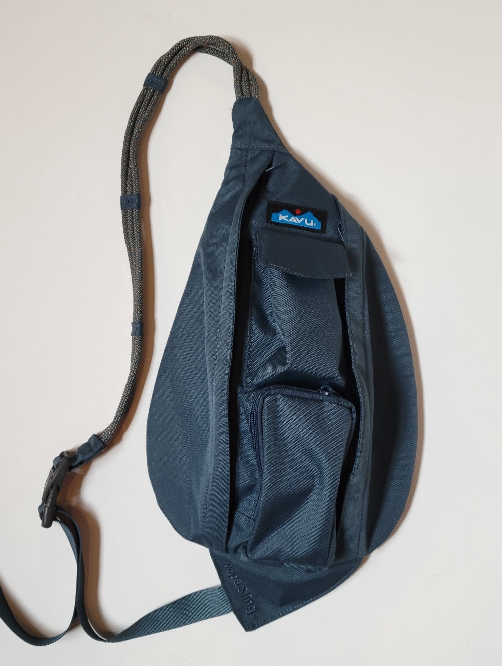 Kavu Mini Rope Sling Crossbody Bag- Slate Blue